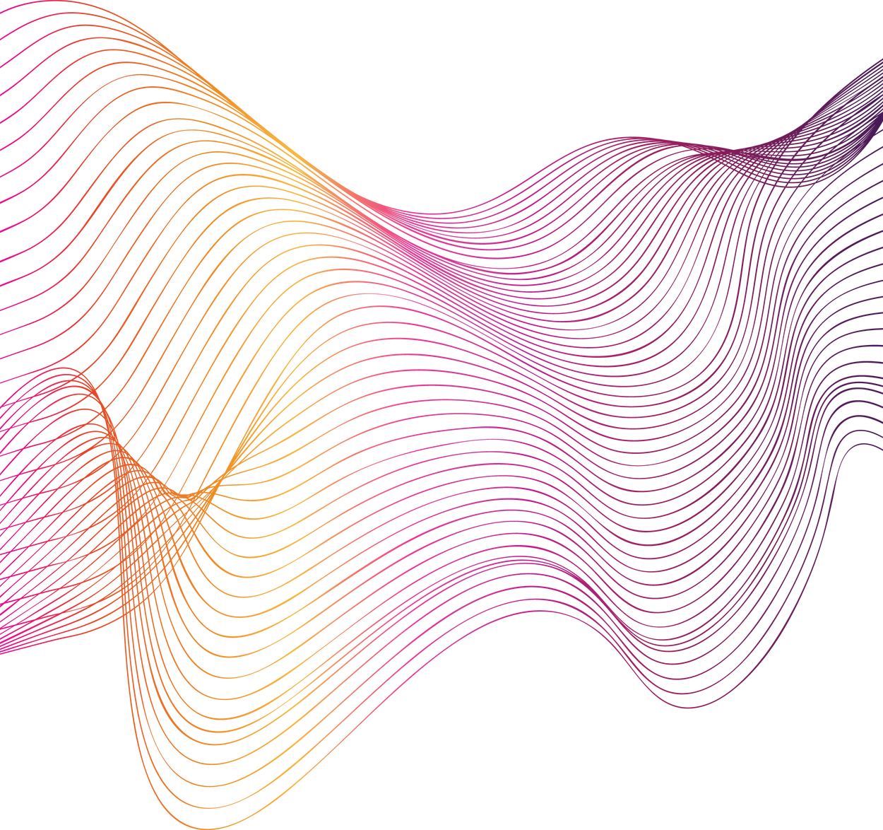 Striped colorful smoke shape